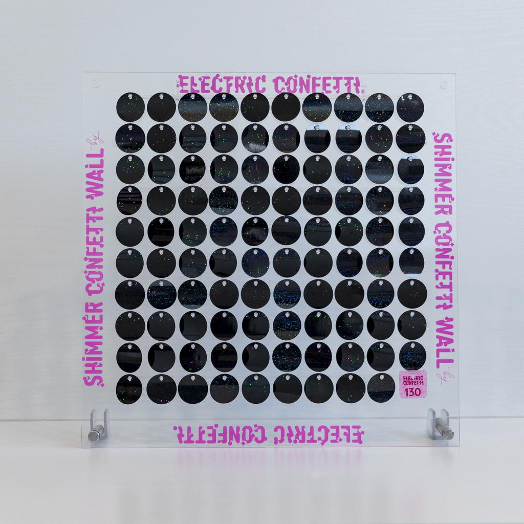 Black Glitter Shimmer Panel 130 Electric-Confetti