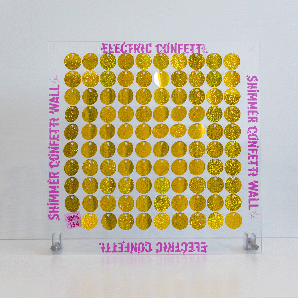 Gold Glitter Shimmer Panel 134 Electric-Confetti