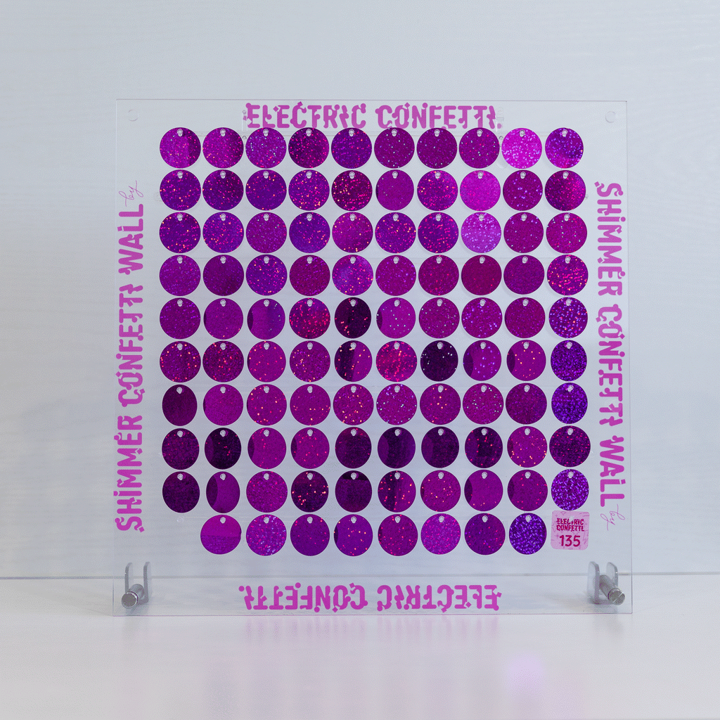 Plum Purple Glitter Shimmer Panel 135 Electric-Confetti