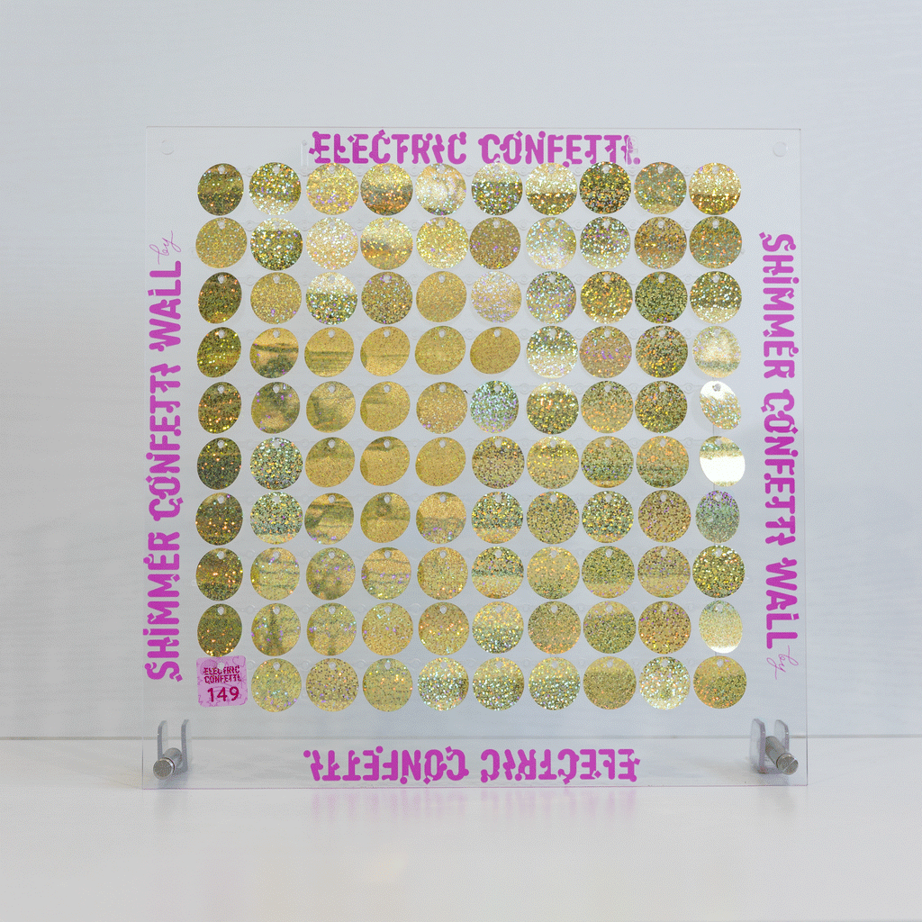 Soft Gold Glitter Shimmer Panel 149 Electric-Confetti