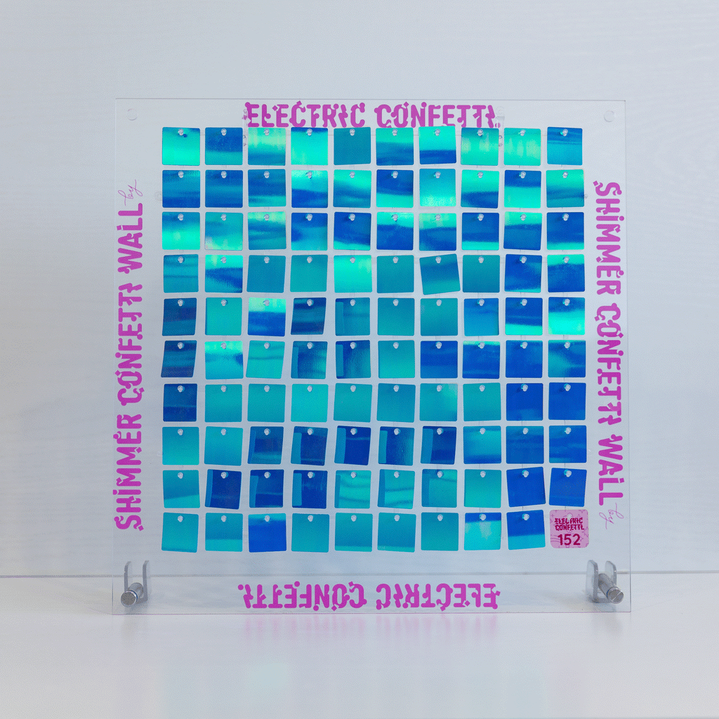 Aqua Marine Shimmer Panel 152 Electric-Confetti