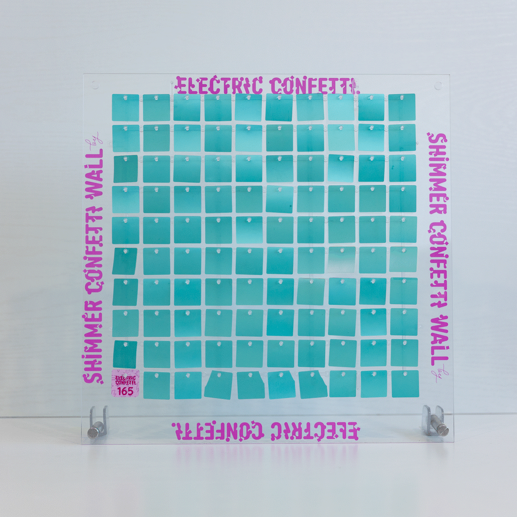 Aqua Ocean Shimmer Panel 165 Electric-Confetti