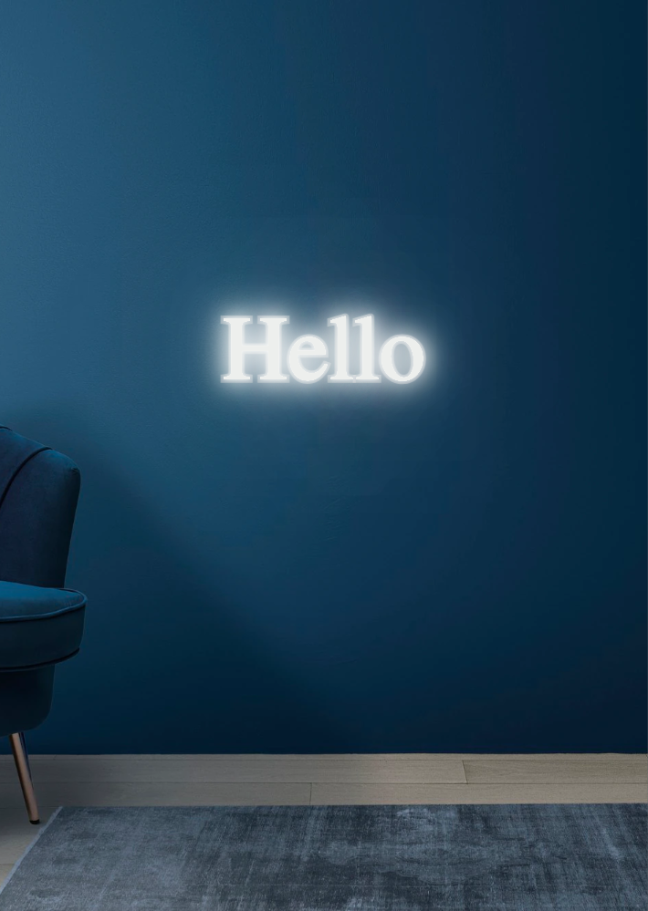 CUSTOM SIGN: Hello - Electric-Confetti USA