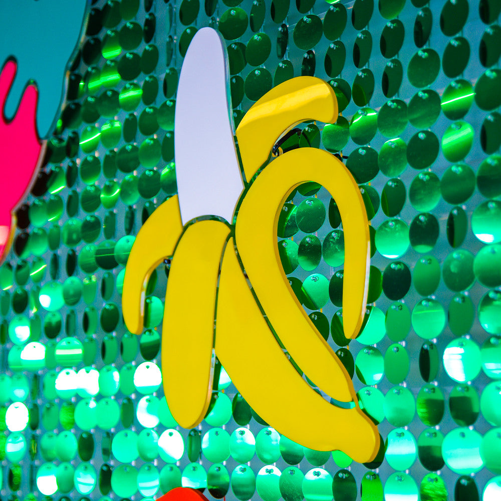 Banana Wall Art Small Electric-Confetti