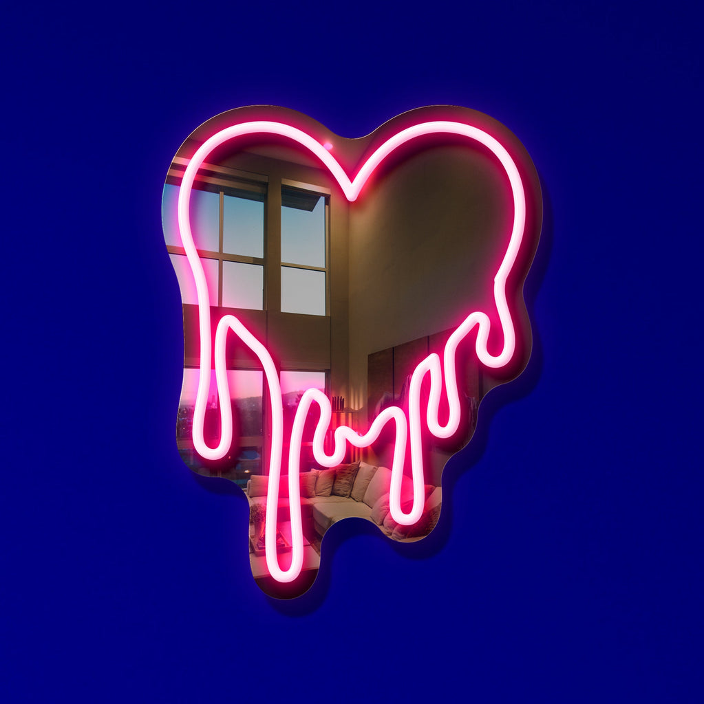 Heart Drip Mirror Electric-Confetti